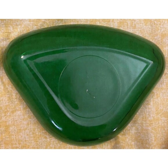 Anchor Hocking FOREST GREEN Vintage Triangular Relish Insert For Relish Tray - Picture 3 of 4